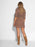 Sessun  viscose short smocked mini dress with print size S $440