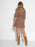 Sessun  viscose short smocked mini dress with print size S $440