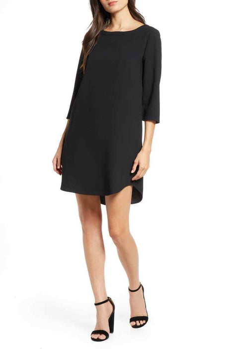 BB DAKOTA Jazlyn Crepe Shift Dress In Black size XS