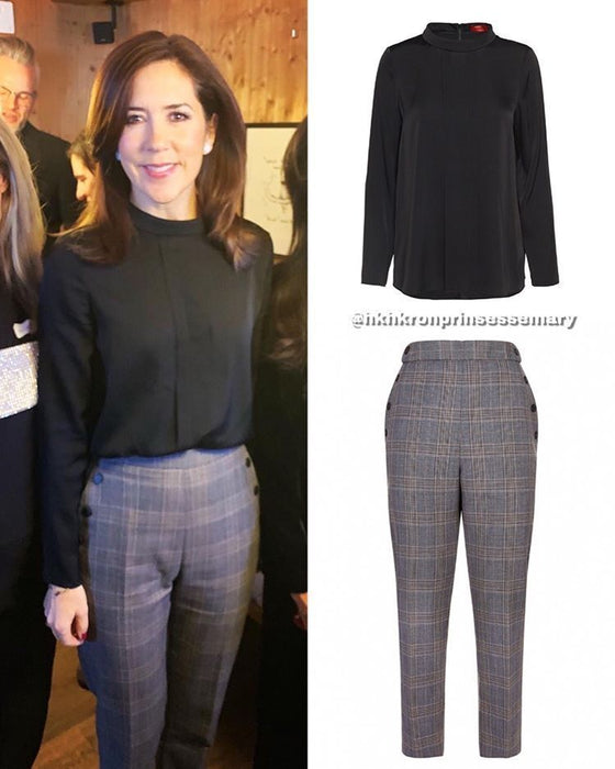 Sandro Women's Binic Button Detail Pants In Brown Plaid Size 38 $349 top quality