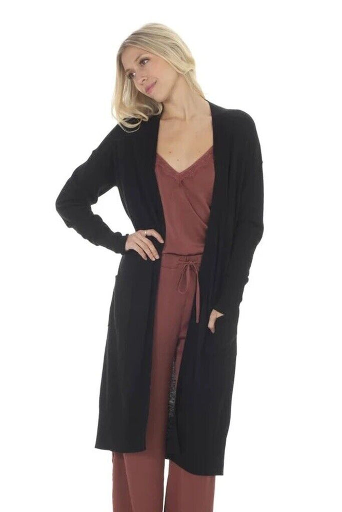 PAPER LABEL Women's long buttons cardigan  long sleeve size S $179 in black