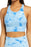 Zella Live Racerback BraIn Spray Dye Blue Size M