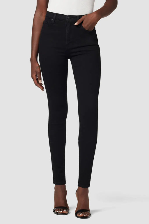 Hudson Barbara High Waist Super Skinny Ankle Jeans In Black Size 25 ($195 )