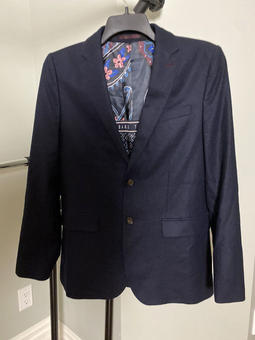Ted Baker Rhino Slim Fit Sport Blazer Coat With Insert Navy Size 3 $490