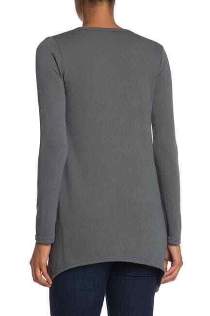 Go Couture Long Sleeve Handkerchief Tunic Sweater  L $168 made in USA