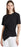 Theory Drape Tee Front Ruched In Black Size P