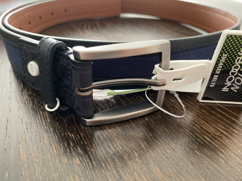 Boconi Sneaker Belt Leather Navy/Black Size 36/90 $119