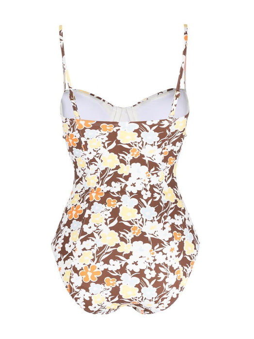 Tory Burch Reverie Printed Underwire One-Piece Swimsuit Floral Size S