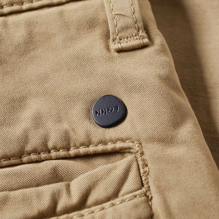 NN07 No Nationality Men's Regular Fit Mid Rise Chino Shorts Khaki 33W $130