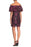 WAYF Cullen Mini-robe en dentelle florale métallisée pour femme, épaules dénudées, taille XS