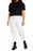 BP. Pantalon de jogging en coton biologique avec poches élastiques à la taille, grande taille 3X en blanc