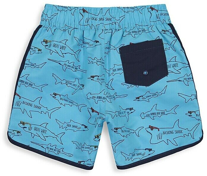 Andy & Evan Little Boys Shark SWIM Shorts size 3T in Blue