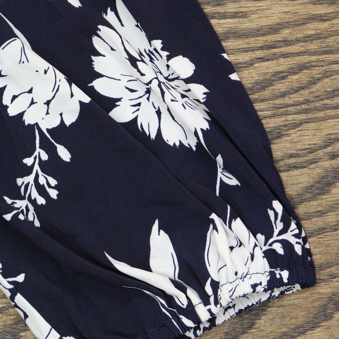 NWT Eliza J Women's Floral Print Faux Wrap Dress. EJ9M214 size 16 in blue
