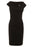 DKNY Asymmetrical-Collar Black Work Sheath Dress size 2 in black
