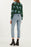 Maje Ciloise Lace Inset Silk Blend Button Blouse Green Floral Print Size 4 $300