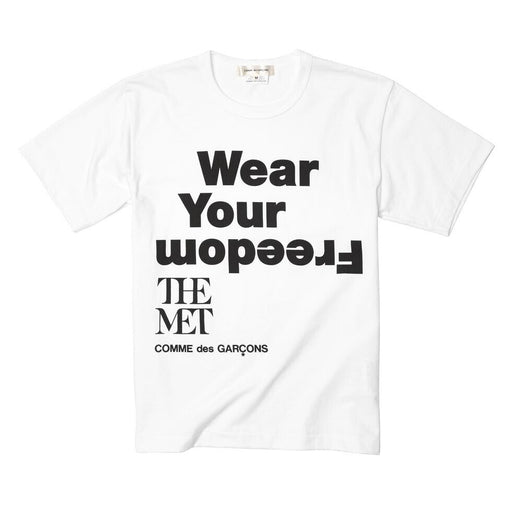 COMME DES GARCONS x The MET T-Shirt in White Wear your freedom size XS Japan
