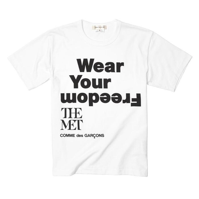 COMME DES GARCONS x The MET T-Shirt in White Wear your freedom size XS Japan