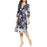 NWT Eliza J Women's Floral Print Faux Wrap Dress. EJ9M214 size 16 in blue