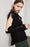 BCBGMAXAZRIA Women's Gil Lace Cut Out Peplum Blouse In Black Size XS $322