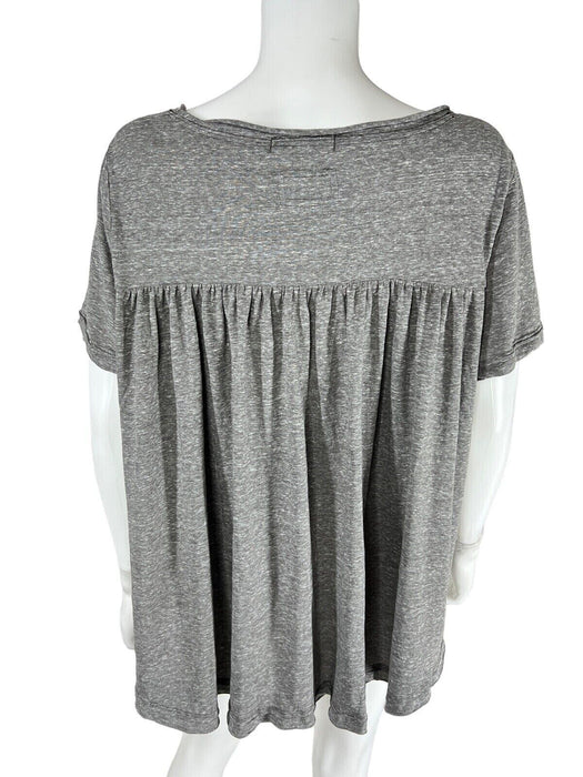We The Free People Top Pullover All You Need Tee Shirt Bitter Olive Gray Size S