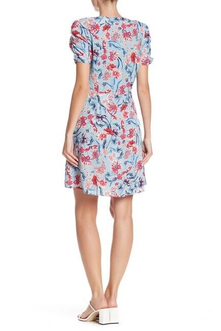 Willow & Clay Floral Print Surplice Wrap French Dress Size M Made In USA $139