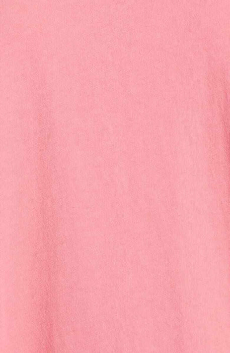 Caslon Ruffle Hem Cotten Tee In Pink Lemonade Size M