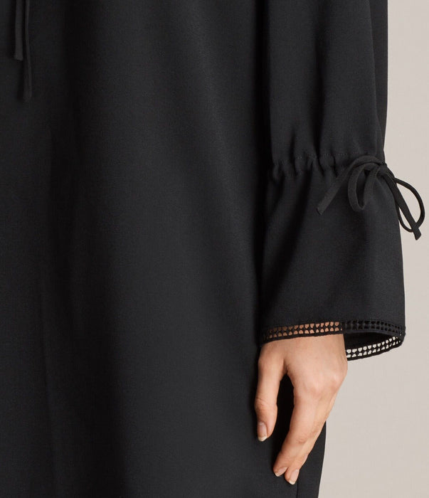 All Saints Aster Short Dress In New Black Size S