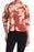 ABOUND Tie-dye Funnel Neck Thermal Top In Rust Tie Dye size S