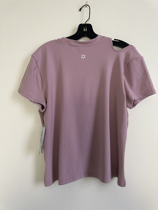Nine West Cutout Shoulder Mauve Shadow Activewear T-Shirt Size XL $46