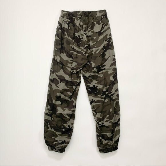 Know One Cares Women's Drawstring Waist Pant Joggers In Multicolor Camouflage XL