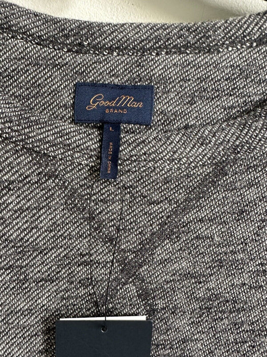 Good Man Brand Vintage Microlight Slub French Terry Crew Sweatshirt Grey L $140