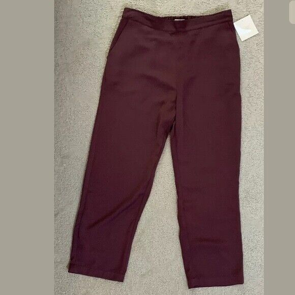 14th & Union Nordstrom women's  Soft Straight Leg Pants size S in burgundy