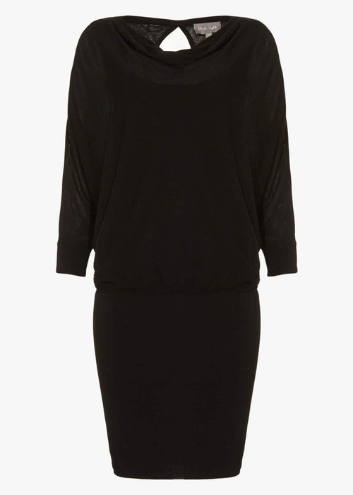 Phase Eight Becca Cowl Neck Sheer Dress In Black Size 14 US (18 UK) $180