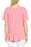 Caslon Ruffle Hem Cotten Tee In Pink Lemonade Size M