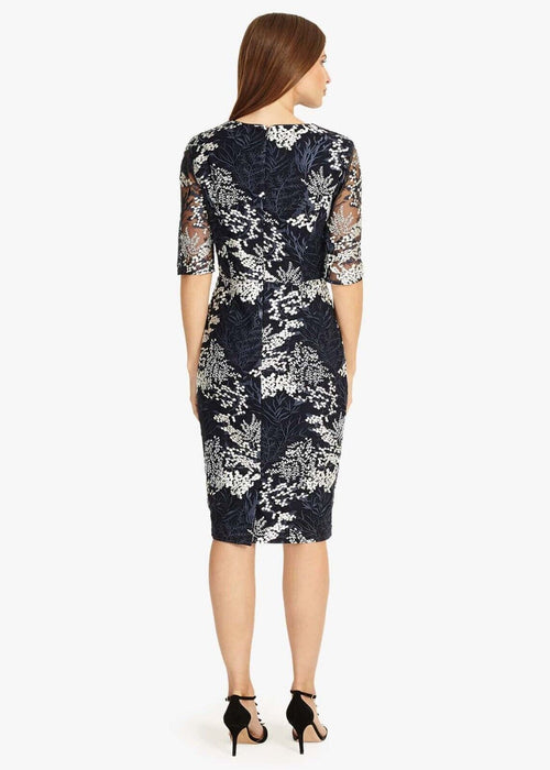 Phase Eight Women's Lace Fern Embroidered Dress Navy Floral Size 8US (12UK) $349
