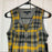 Maggy London Women's Zip Front Plaid Dress In Yellow/Grey/Black Size 8 $178