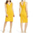 All In Favor Ribbed Bodycon Dress In Golden Yellow Size M Made In USA $88