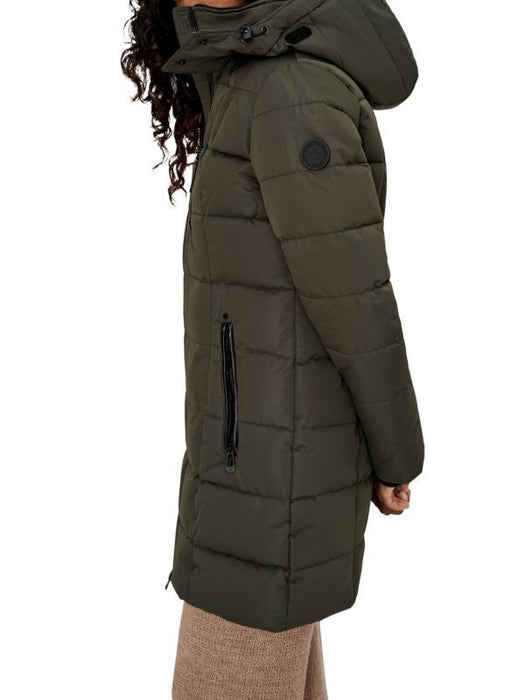 Noize Women's Hannah Faux Fur Trim Hooded Parka Coat Black Size XS $270