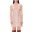 AFRM Mini Slip Dress With Lace Detail In Pastel Pink Snake Print Size L $118