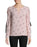 IVANKA TRUMP $143 Ruched Sleeve Printed Top Size XL in pink