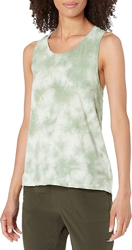 Danskin tie dye sleeveless racerback tank in seasalt green cloud