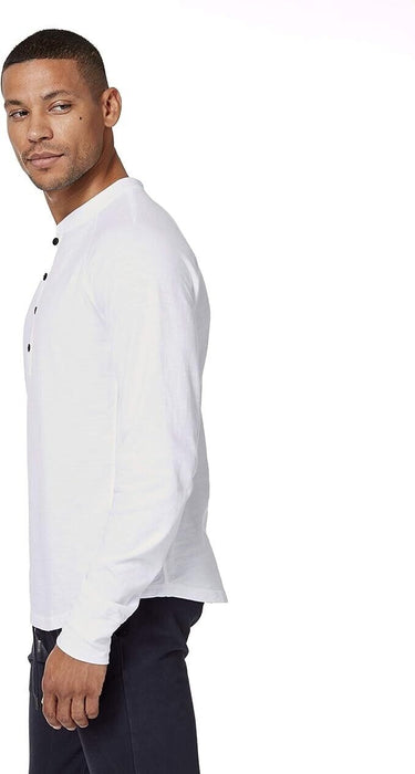 Good Man Brand Men's  Henley Soft Slub Jersey Tee for Men - Size 2XL white