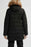 Noize Women's Hannah Faux Fur Trim Hooded Parka Coat Black Size XS $270