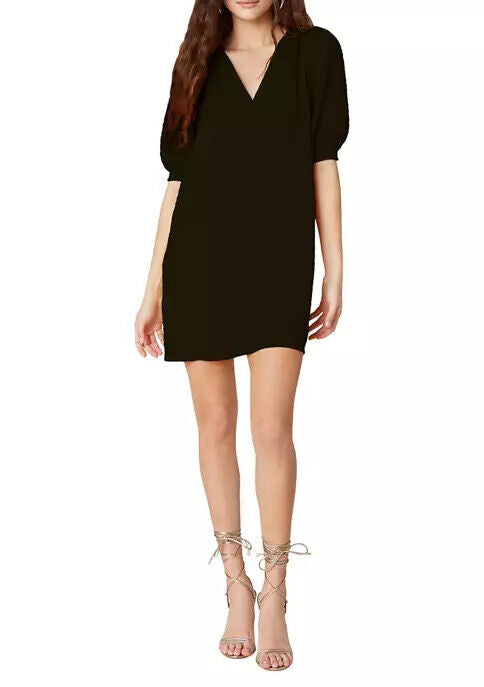 BB Dakota Women's Fields Of Gold V-Neck Dress Black Size XS