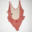 Something Navy' size XL Frill One Piece Swimsuit Ruffled Coral Sharon $80