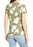Halogen Olive Branch Fiona Floral Camo Tee Top in Olive Size M