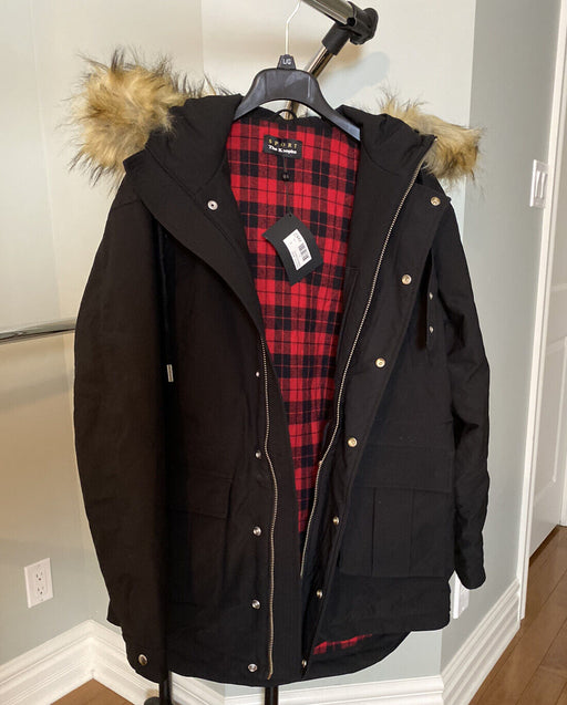 The Kopples Cotton Parka With Faux Fur Collar Black Size 2 Fits As Large $725