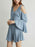 BCBGMAXAZRIA Robe trapèze à épaules dénudées Ellyson en bleu Chambrey taille XS 257 $