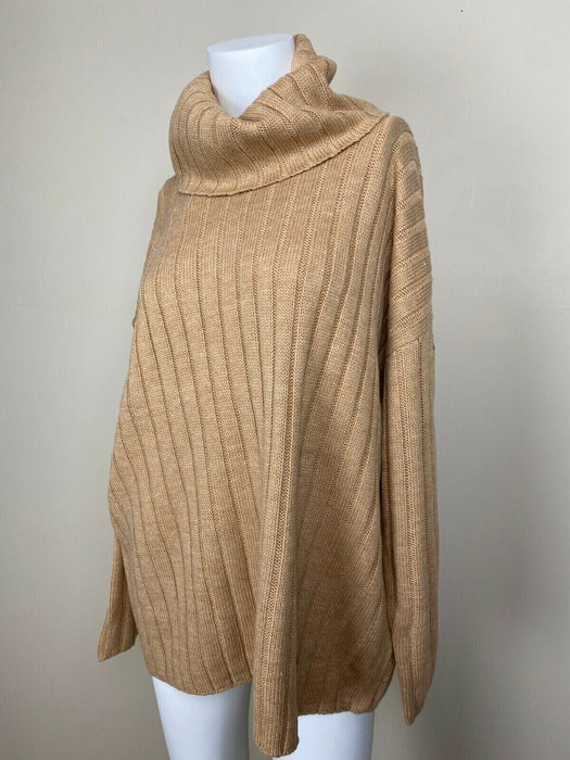Lord & Taylor knitted Turtleneck Sweater plus size 3X in camel heather $120