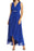 Eliza J Robe en mousseline de soie ornée haut/bas pour femme Bleu paon Taille 4 pour XS